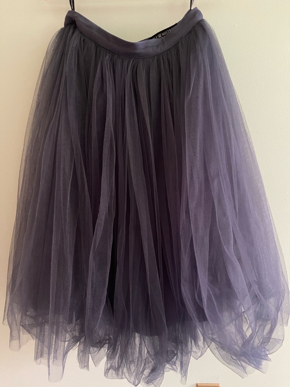 Little Mistress Layered Tulle Midi Tutu Skirt Purple/Blue Lined Sz 4